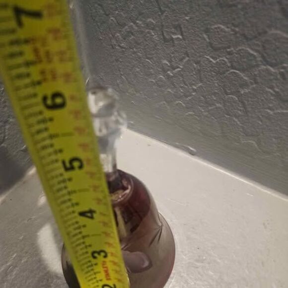 Cranberry Glass Bell Collectible Bell 6" - Picture 6 of 6